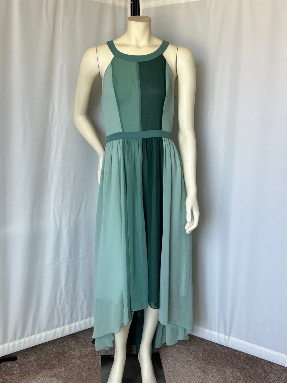 ModCloth High-Low Colorblock Chiffon Maxi Dress - Picture 2 of 11